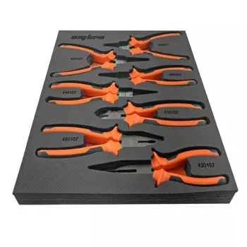 Набор шарнирно-губцевого инструмента Ombra OMT7STE 056138, в EVA ложементе, 280х375 мм, 7 предметов