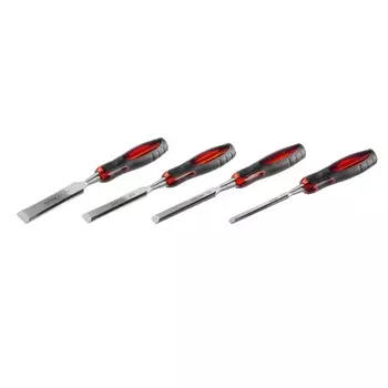 Набор стамесок Mirax 1810-H4, с двухкомпонентной прозрачной рукояткой в блистере, 4шт