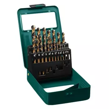 Набор сверл по металлу Kraftool 29656-H19, 19 шт, 1-10 мм, HSS-Co