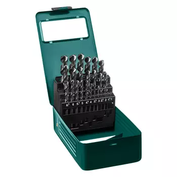 Набор сверл по металлу Kraftool HSS-G, 29651-Н25, сталь М2(S6-5-2), (25шт, 1-13мм)