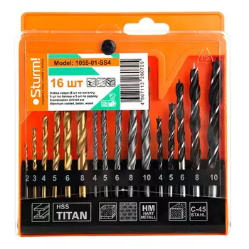 Набор сверл Sturm 1055-01-SS4