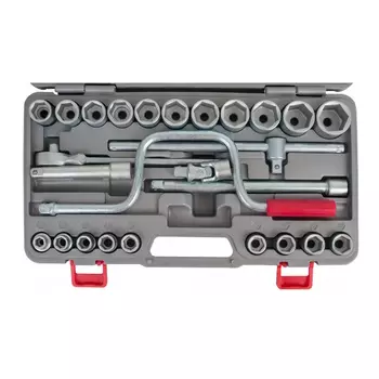 Набор торцовых головок НИЗ "Шоферский инструмент №4" 2761-40 (1/2", сталь 40Х, в пластиковом кейсе, 26 предметов)