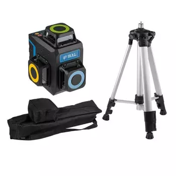 Нивелир лазерный Bull LL 3303 0323142, со штативом в кор. 3х360°, до 60 м, +/- 0.3 мм/м, зеленый