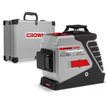 Нивелир лазерный Crown CT44048 MC, 30 м, горизонталь 360 град., зеленый луч, кейс