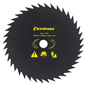 Нож с остроугольными зубцами для триммера Champion C5110 (40 зубьев, 255x25,4 мм)