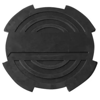 Опора резиновая для подкатных домкратов Ombra OHT1003 055570, с отбортовкой, D-116 мм, Н-18 мм