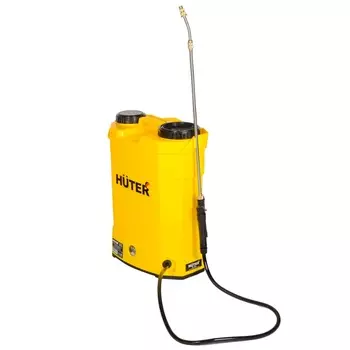 Опрыскиватель аккумуляторный Huter SP-16AC 70/13/29 с удлиненным шлангом (желтый цвет, сменные насадки)