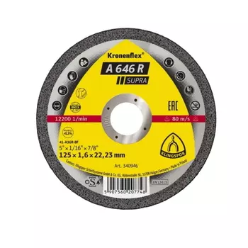 Отрезной круг Klingspor A 646 R 340946 (125x1.6x22.23 мм)