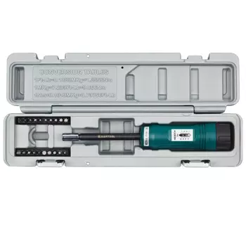Отвертка динамометрическая Kraftool 64030 со шкалой, регулируемая, 1-8 Нм, точность +/-6%, 20 бит, в боксе