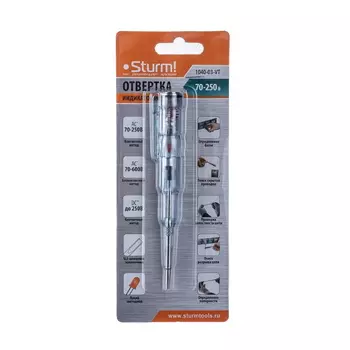Отвертка индикаторная Sturm 1040-03-VT 70 - 250 В, 130 мм