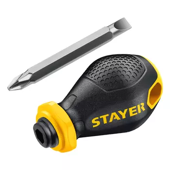 Отвертка переставная Stayer Hercules-Mini 2-in-1, 2511_z02 (38 мм PH2/SL6)