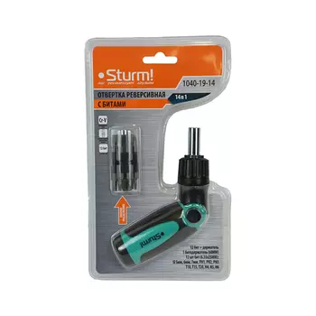 Отвертка реверсивная Sturm, 1040-19-14 (14в1, CrV)