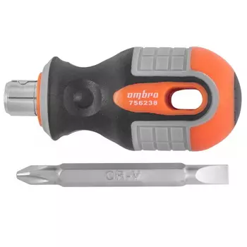 Отвертка стержневая двусторонняя Ombra Round Grip 055773 756238, РН2, SL6x38 мм