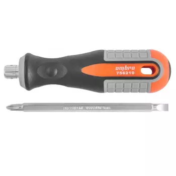 Отвертка стержневая двусторонняя Ombra Round Grip 756210 055775, РН2, SL6x100 мм