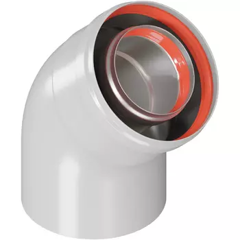 Отвод промежуточный Rommer RCA-6010-000045 45° 60/100, раструбный