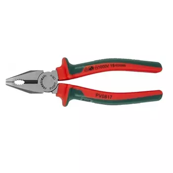 Пассатижи диэлектрические Jonnesway PV0817 048841, с двухкомпонентными рукоятками, 180 мм
