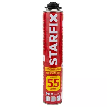 Пена монтажная профессиональная Starfix Gunfoam SM-88276-1, всесезонная 750мл
