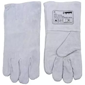 Перчатки спилковые Кедр КС-10 ОПТИМУМ, серые (пара)