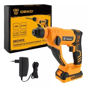 Перфоратор аккумуляторный Deko DKCH20 063-4411 (20В, 1x2Ач)