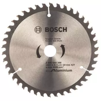 Пильный диск Bosch ECO ALU/Multi 2.608.644.388 (диаметр 160 мм, посадочное отверстие 20 мм, толщина 1,4 мм)
