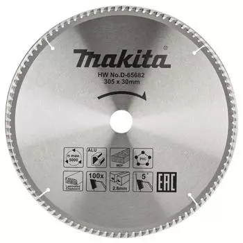 Пильный диск Makita D-65682, универсальный 305x30x2.8/2x100T