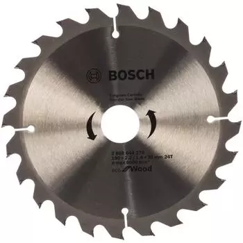 Пильный диск по дереву Bosch ECO WOOD 2.608.644.376 (24T, диаметр 190 мм, отверстие 30 мм, толщина 1,4 мм)
