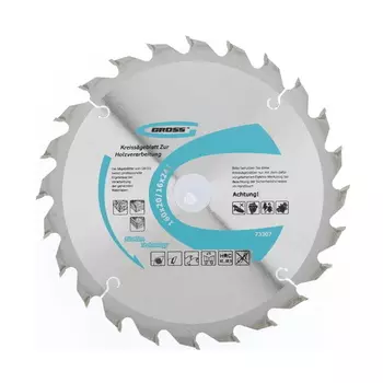 Пильный диск по дереву Gross 73307 ф160 х 20 мм, 24 зуба + кольцо 20/16м