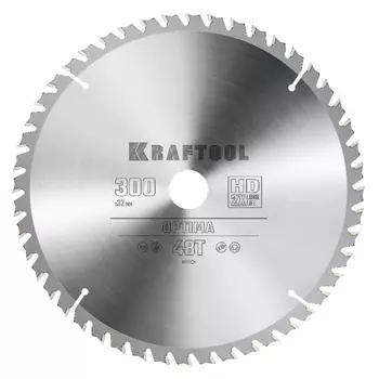 Пильный диск по дереву Kraftool Optima 36951-300-32, 300 х 32 мм, 48Т