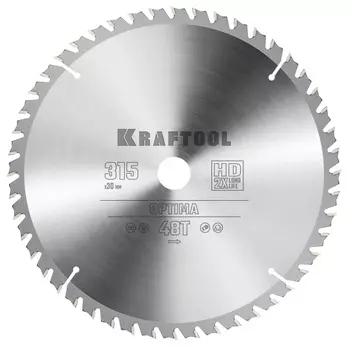Пильный диск по дереву Kraftool Optima 36951-315-30, 315 х 30 мм, 48Т