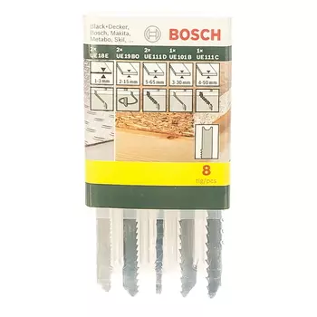 Пилки для лобзика Bosch 2.607.019.459 (U-хвостовик, 8 шт.)
