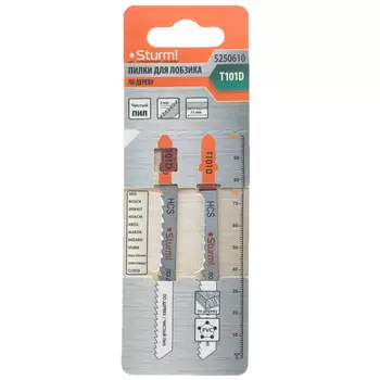 Пилки для лобзика по дереву Sturm 5250610 T101D