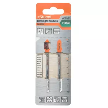 Пилки для лобзика по дереву Sturm 5250613 T101AO, 2 шт.
