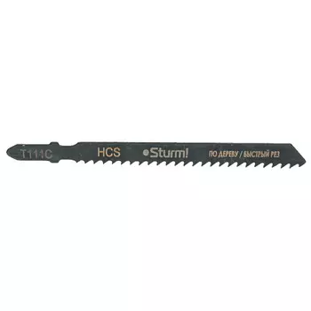 Пилки для лобзика по дереву Sturm T111C 5250606, 2 шт, 100х75мм, шаг зуба 3мм, быстрый прямой рез, HCS
