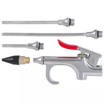 Пистолет продувочный Thorvik ABGK5 052645, с насадками, в наборе, 5 предметов
