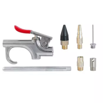 Пистолет продувочный Thorvik ABGK7 052646, с насадками, в наборе, 7 предметов
