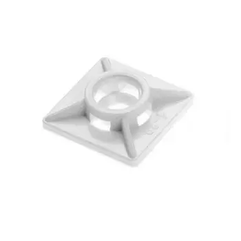 Площадка для хомута-стяжки Starfix SMP2-37777-100, 19х19 мм белая (100 шт в пласт. конт.)