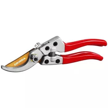 Плоскостной секатор Grinda G-13 423113, 205 мм, закаленные лезвия, титановое покрытие, алюминиевые рукоятки