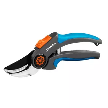 Плоскостной секатор Grinda P-55 423455, 205 мм, с двухкомпонентными рукоятками, PROLine