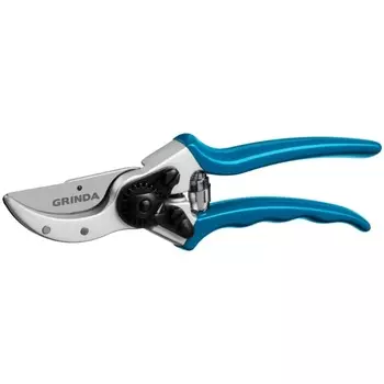 Плоскостной секатор Grinda PROLine P-23 423423, 210 мм, усиленные лезвия, закалённая сталь, алюминиевые кованые рукоятки