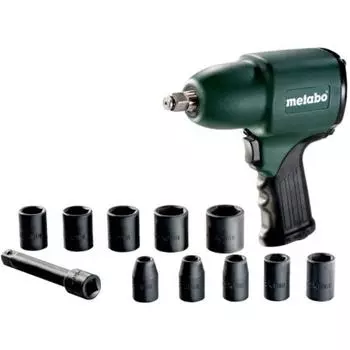 Пневмогайковерт Metabo DSSW 360 Set 1/2" 604118500 (расход воздуха 360 л/мин, максимальный крутящий момент 360 нм)