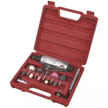 Пневмошлифмашина прямая Elitech с аксессуарами (цанга 1/8", переходник 1/4", кейс) 0704.013100