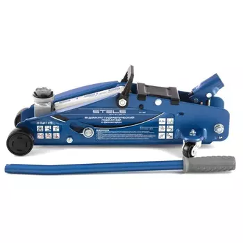 Подкатной гидравлический домкрат с фиксатором Stels Safety Pin 51152 (2,5 т, 140-385 мм)