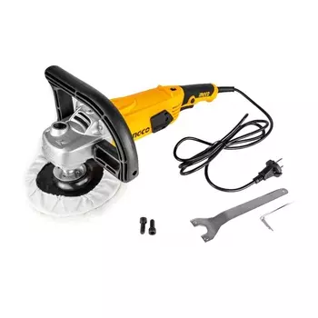 Полировальная машина INGCO AP14008 Industrial (резьба шпинделя м14, аксессуары для полировки, крепление на липучке)
