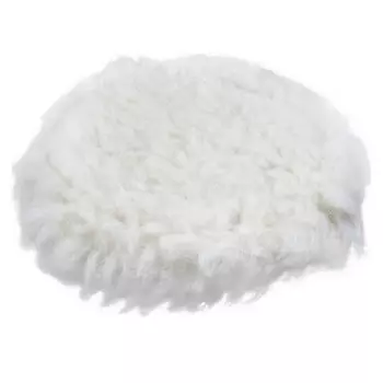 Полировальный круг Wortex PMW1500PS019, 150 мм, на липучке (натур.шерсть, короткая)