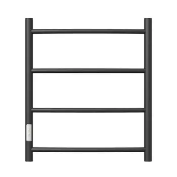 Полотенцесушитель электрический Point Афина PN04756B П4, 500x600, диммер слева, черный