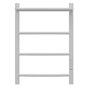 Полотенцесушитель электрический Point Афина PN04846PW П3, 400x600, с полкой, диммер справа, белый