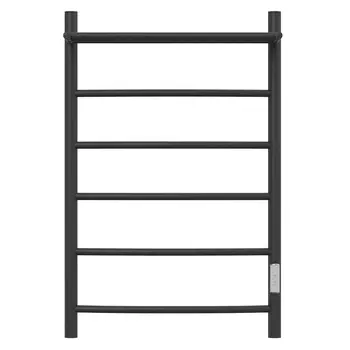 Полотенцесушитель электрический Point Афина PN04858PB П5, 500x800, с полкой, диммер справа, черный