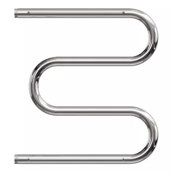 Полотенцесушитель водяной Point PN38555P 500x500 М-образный (1") с полкой, хром