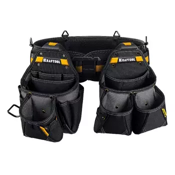 Пояс монтажника в комплекте Kraftool KBS-3L 38761 (пояс монтажника и 2 большие сумки)