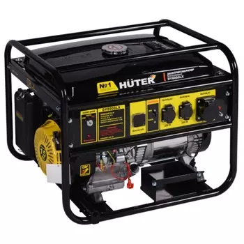 Портативный бензиновый электрогенератор Huter DY8000LX (электростартер)